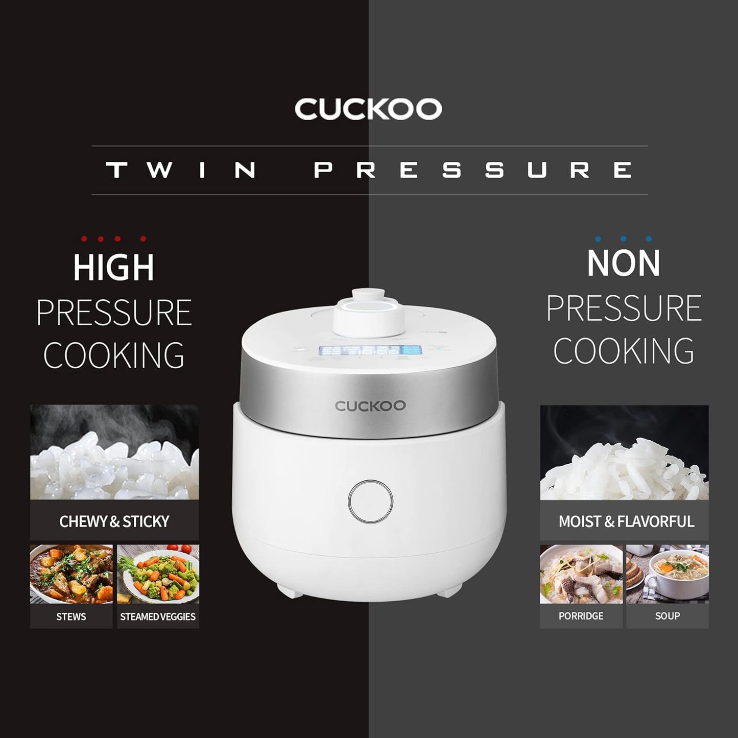 CUCKOO CRP-MHTR0309F 3-Cup Rice Cooker (White)