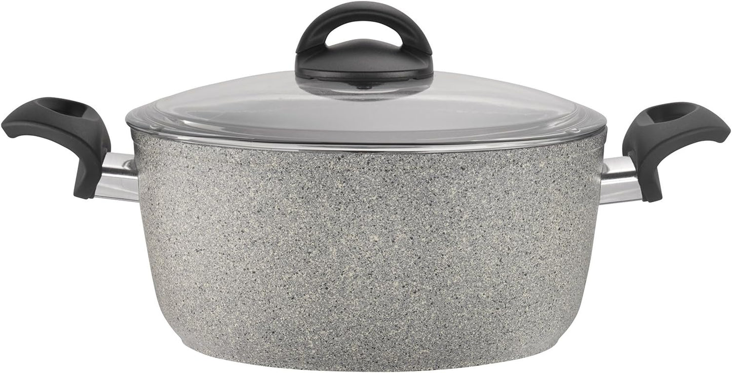 New Ballarini Parma Plus Nonstick Cookware Set, 10 Piece (Grey)