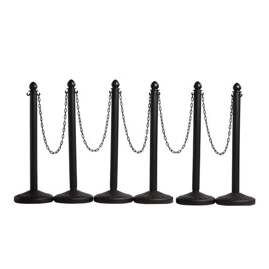 Montour Line Black Plastic Stanchion (6 pack)