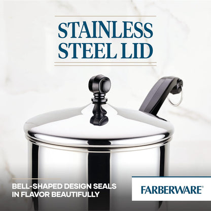 Farberware Classic Stainless Steel 2-Quart Mirror Satin Covered Saucepan (Silver)