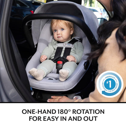 New Evenflo Revolve180 LiteMax NXT Rotating Infant Car Seat with SensorSafe (Topaz)