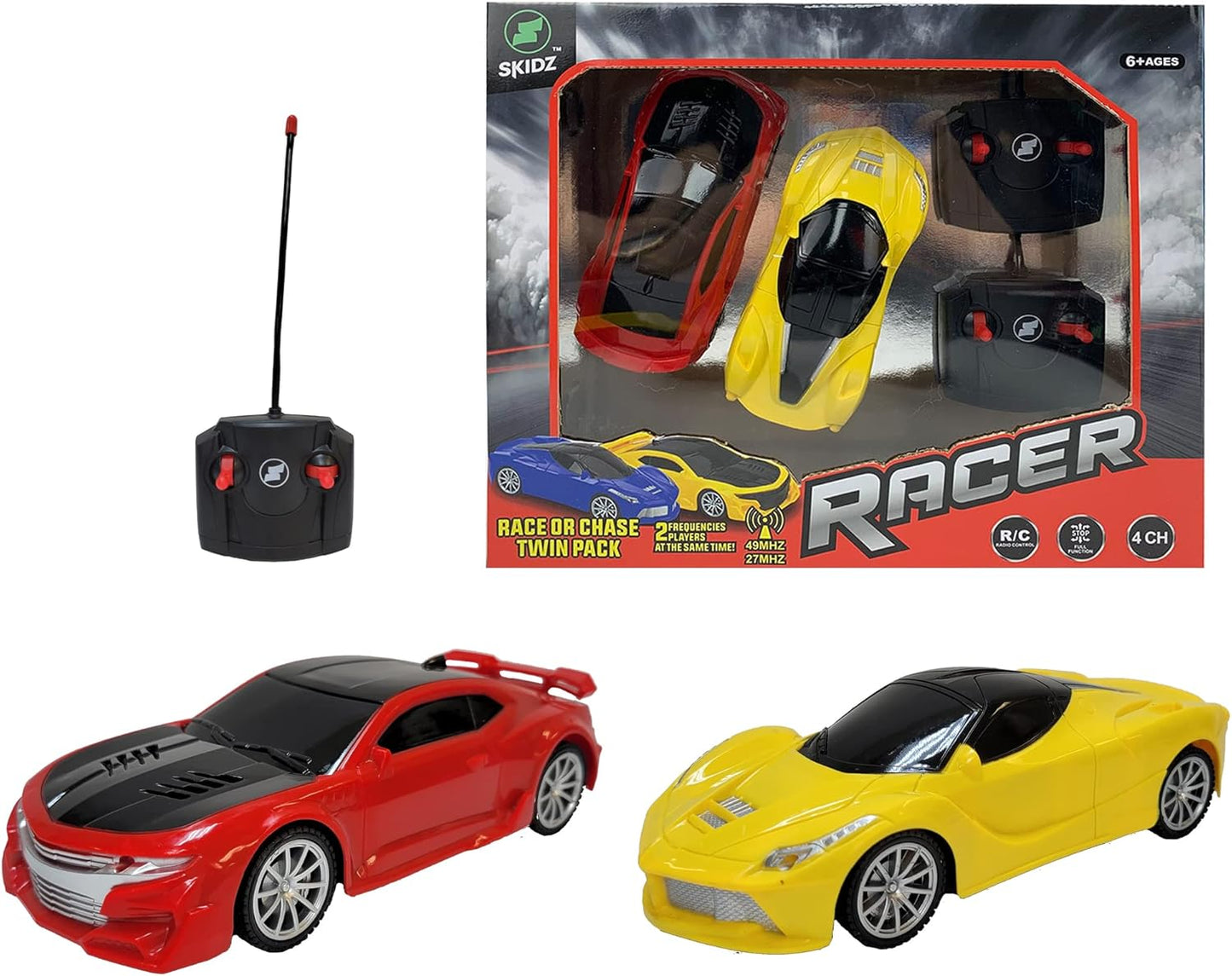 New Skidz RC Racer Race or Chase Twin Pack RC Controlled