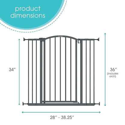 New Summer Infant Extra Tall Safety Baby Gate (Gray) 36” Tall