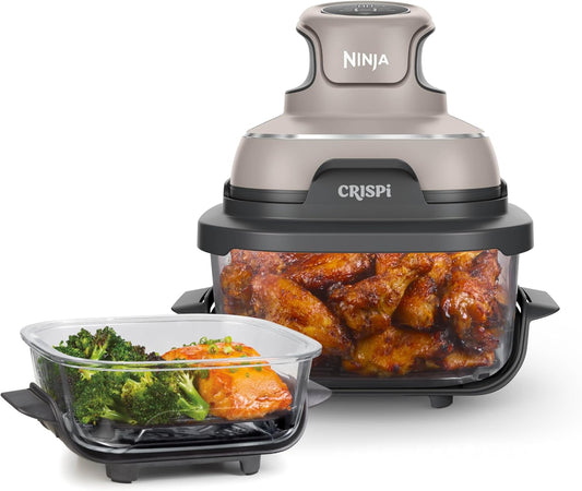 Ninja Crispi Air Fryer, Microwave, Freezer & Dishwasher Safe (Stone)