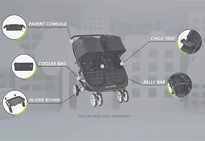 Baby Jogger Belly Bar for City Mini 2 & GT2 Double Stroller (Black)