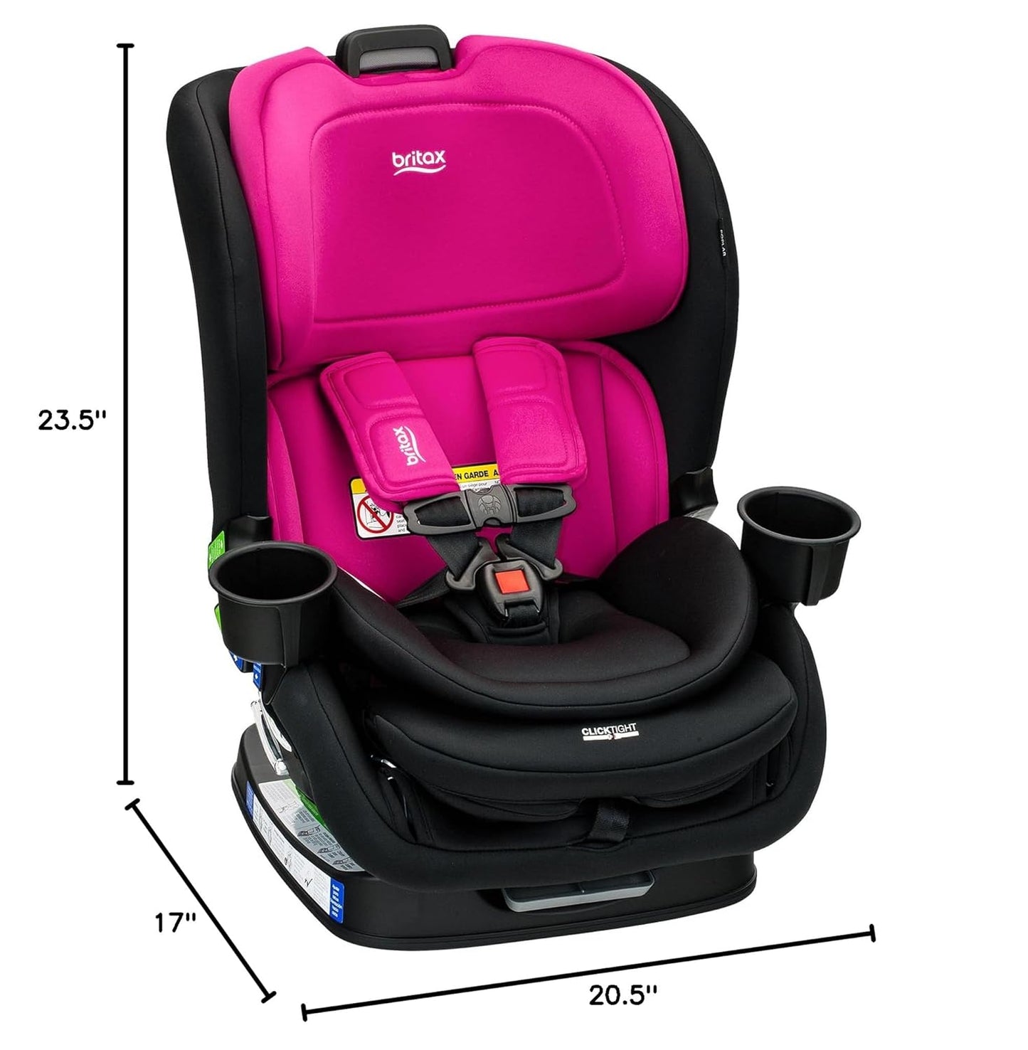 Britax Poplar 2-in-1 Convertible Car Seat (Magenta Onyx)