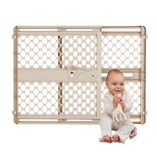 FINAL SALE Toddleroo Supergate Ergo Plastic Child Gate 26" Tall, 26" to 42" Wide (Sand)