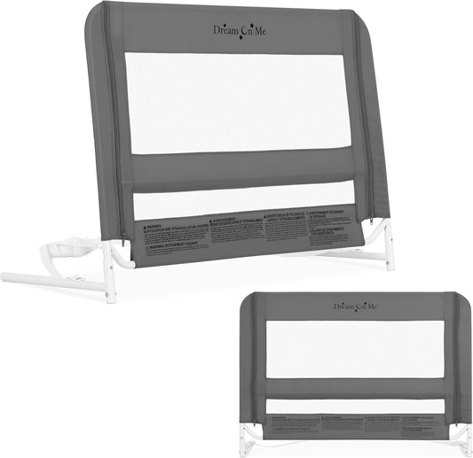New Dream On Me Mesh Adjustable Toddler Bed Rail (Grey)