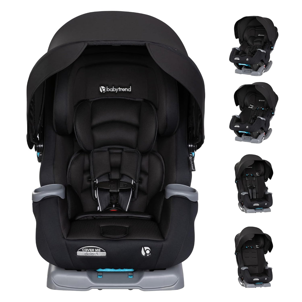 Baby Trend Cover Me 4-in-1 Convertible Car Seat (Midnight Black)
