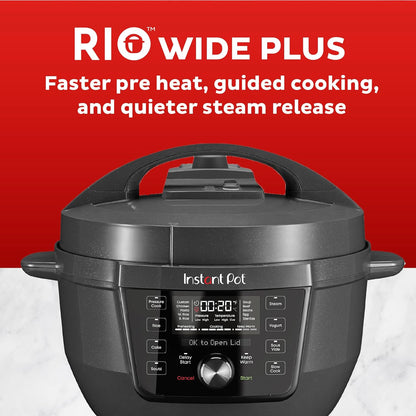 Instant Pot RIO Wide Plus, 9-in-1 Electric Pressure Cooker 7.5 Quarts