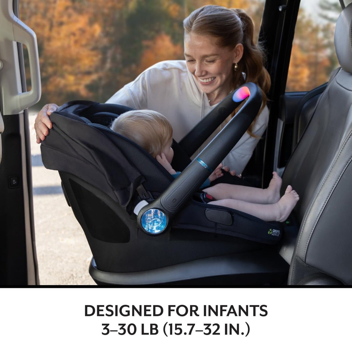 Evenflo LiteMax NXT Infant Car Seat with SensorSafe & SensorySoothe (Jasper Black)
