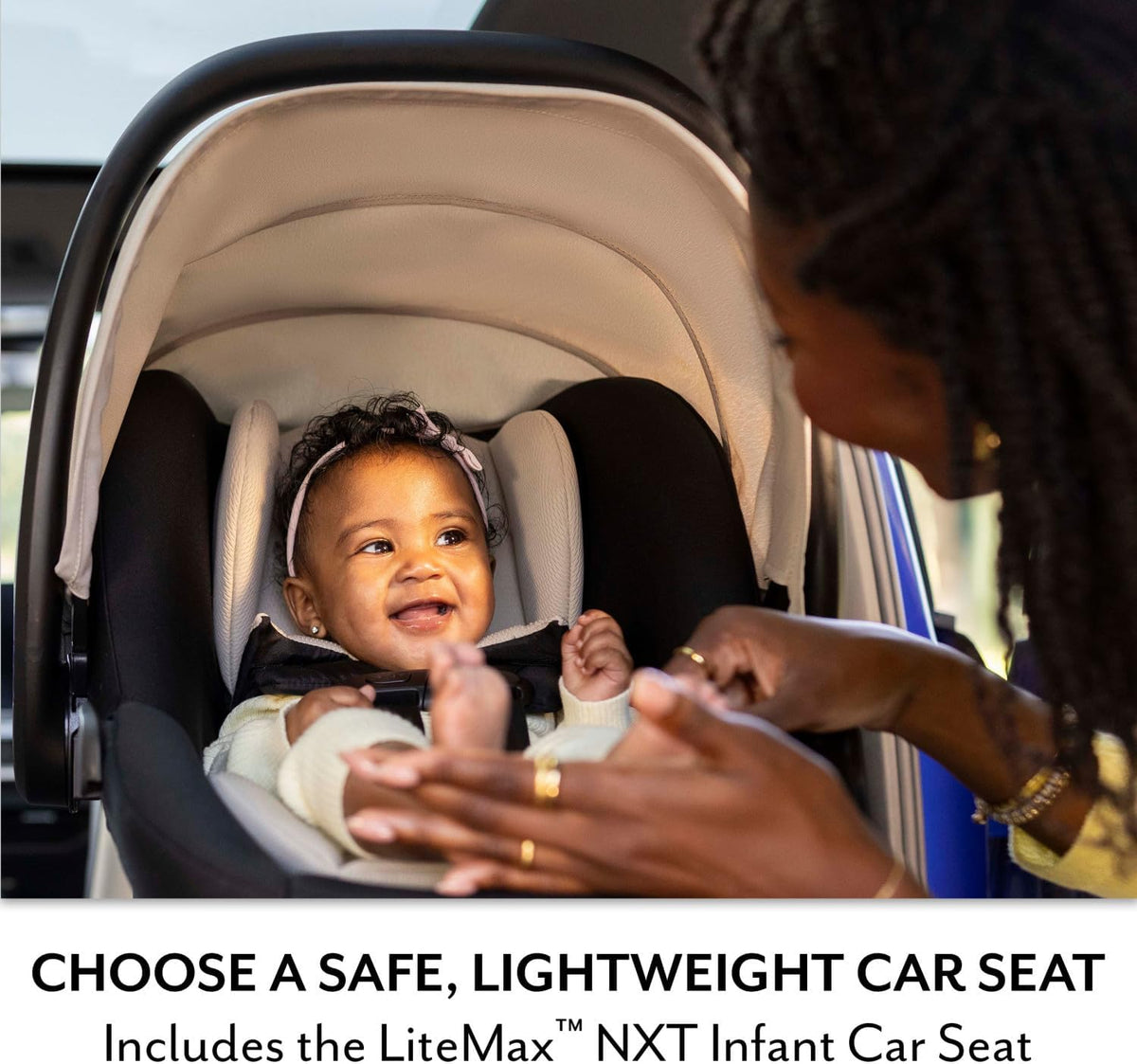 New Evenflo Pivot NXT Travel System with LiteMax NXT Car Seat (Latte Tan)