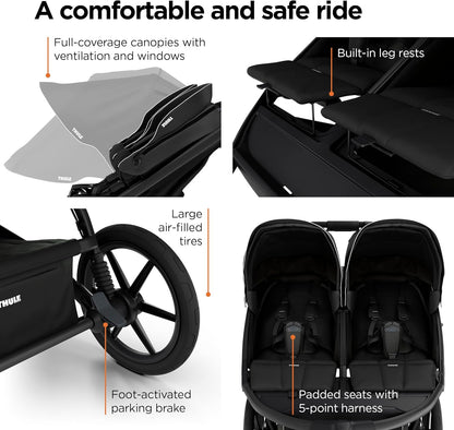 New Thule Urban Glide 3 Double Stroller (Black)