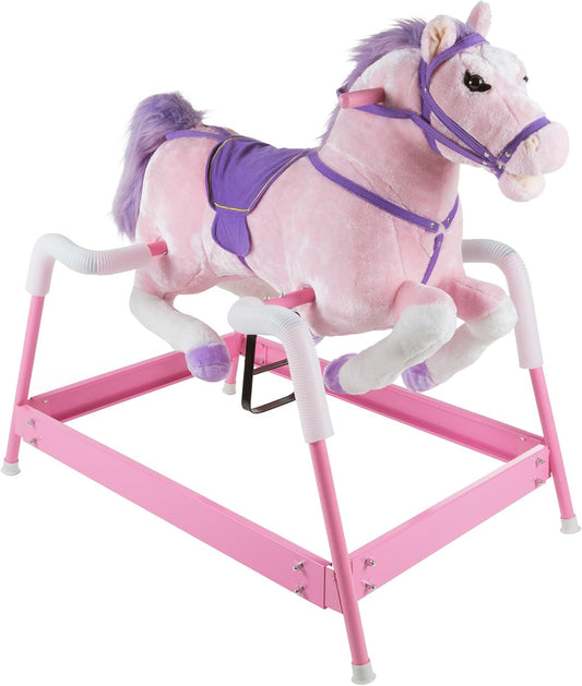 Spring Rocking Horse Plush Ride on Toy