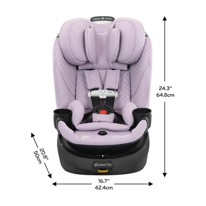 Evenflo Revolve360 Slim 2-in-1 Rotating Car Seat with SensorSafe (Agate)