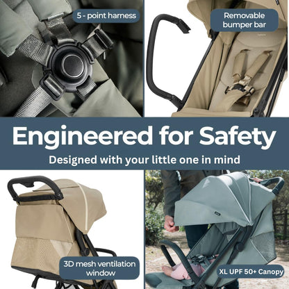 Inglesina Quid³ Lightweight Compact Travel Stroller (Galaxy Gray)