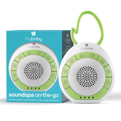 MyBaby Baby Sound Machine, White Noise Sound Machine for Baby (White/Green)