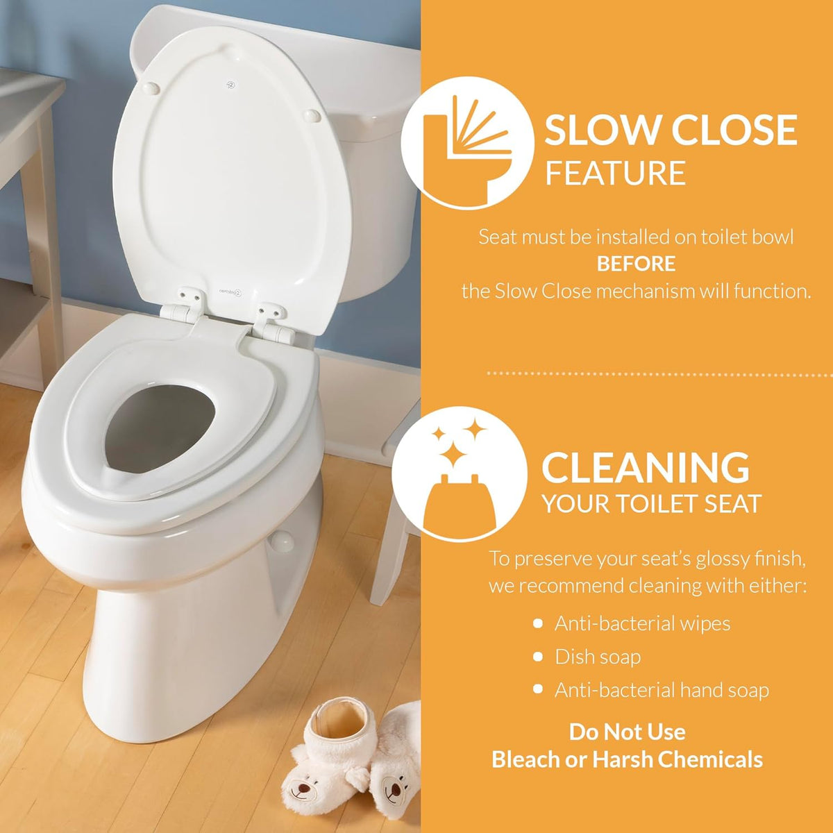 Mayfair NextStep2 Toilet Seat with Built-In Potty Training Seat (Round, White)