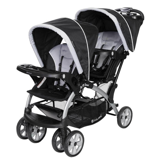 New Baby Trend Sit N' Stand Convertible Twin Tandem Double Stroller (Stormy)