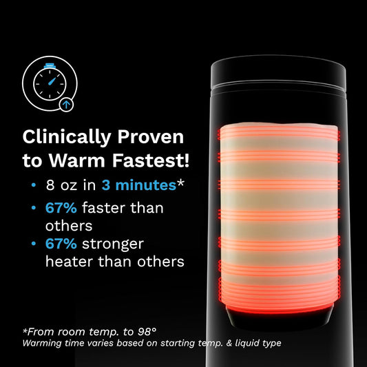 New Baby Brezza Portable Bottle Warmer Up to 9 oz (Gray)