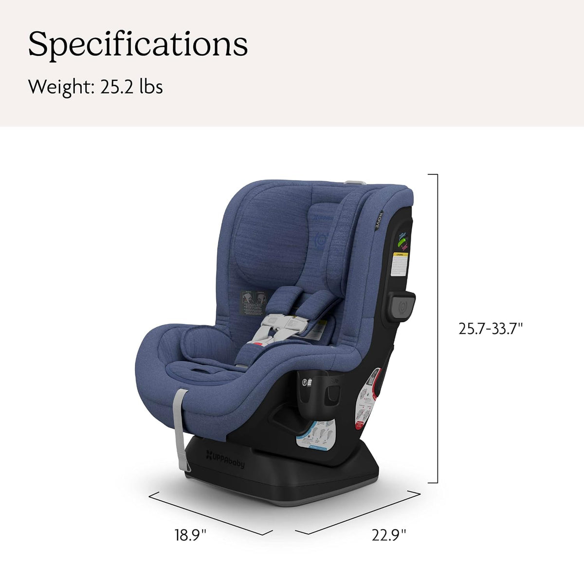 New UPPAbaby Rove Convertible Car Seat - 2-in-1 Rear & Forward Facing - Cody (Coastal Blue)