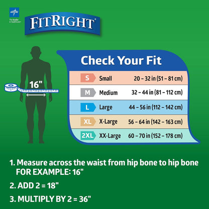 New FitRight Ultra Heavy Absorbency Incontinence Briefs, Large 20 Count