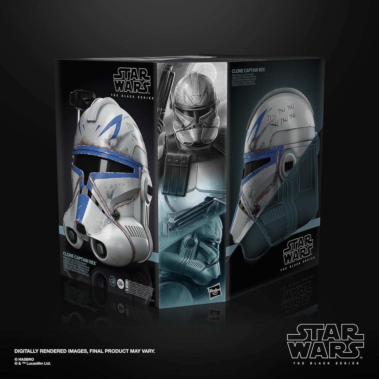 New Star Wars Clone Captain Rex Black Series Premium Electronic Helmet