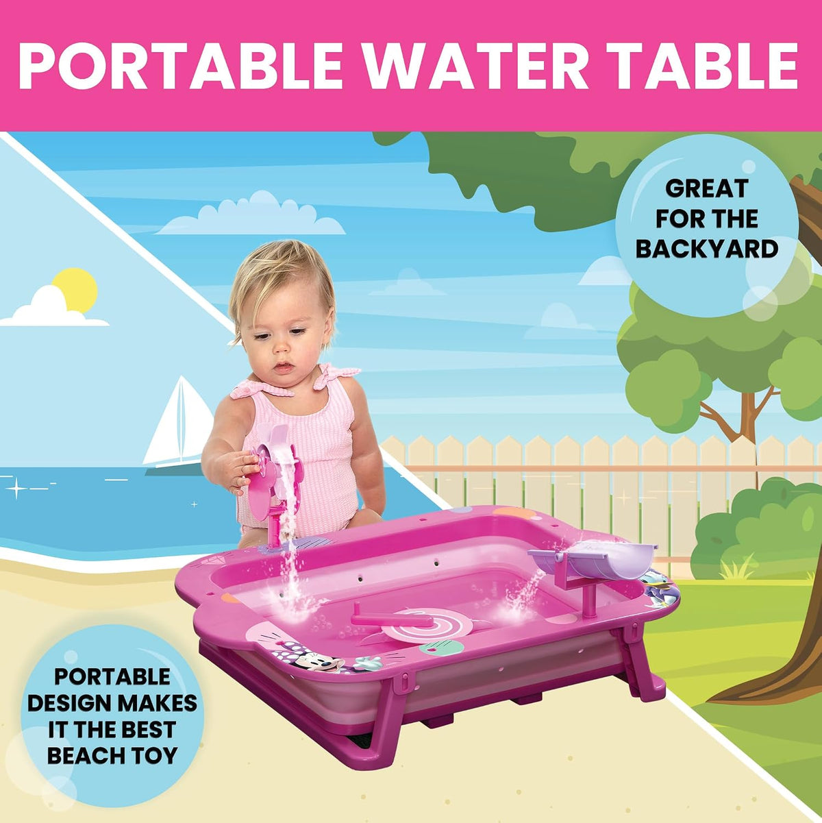 New Delta Children Disney Minnie Mouse Water Activity Table (Pink)