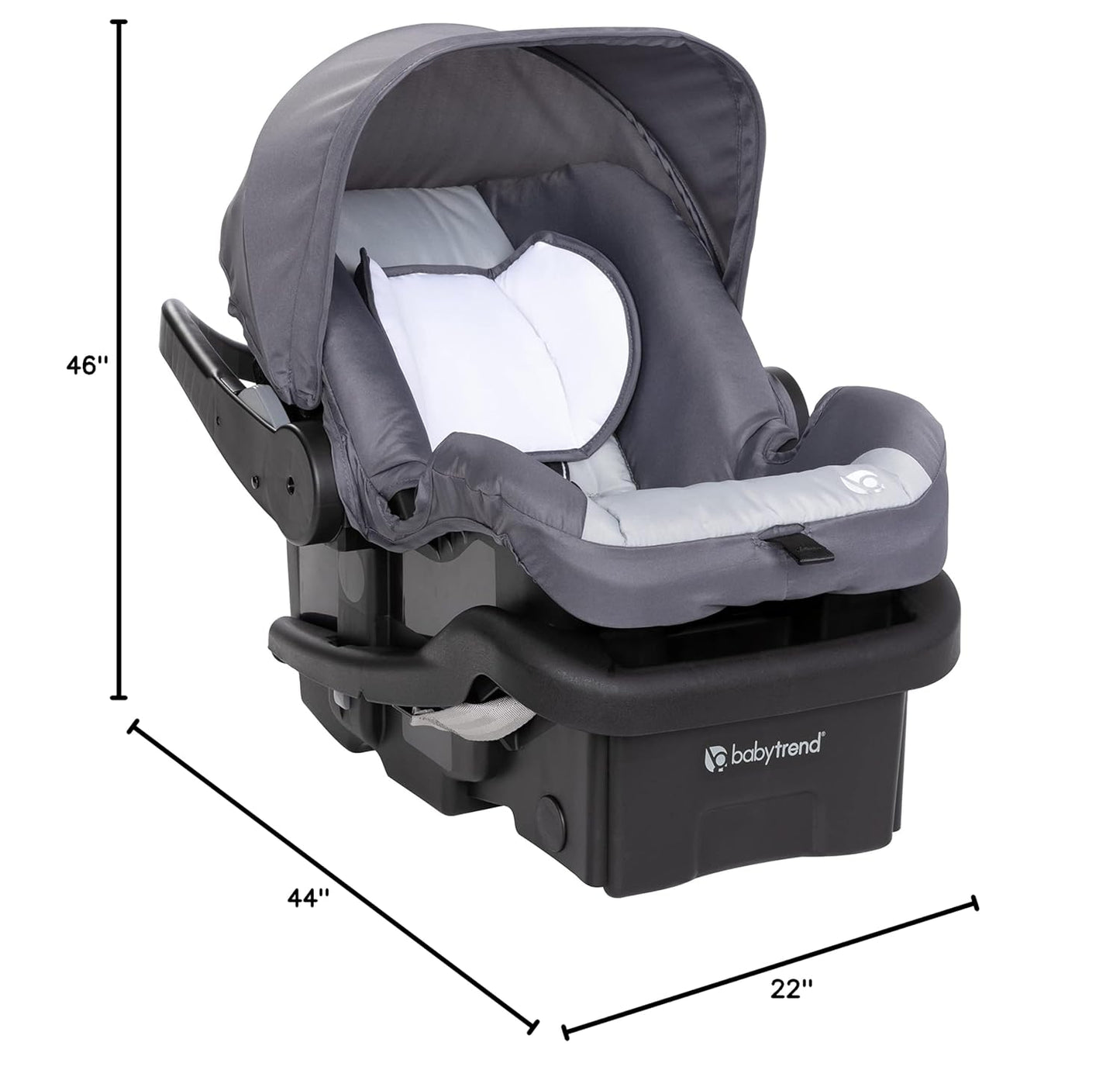 New Baby Trend Expedition Jogger Travel System with EZ-Lift Infant Car Seat (Dash Grey)