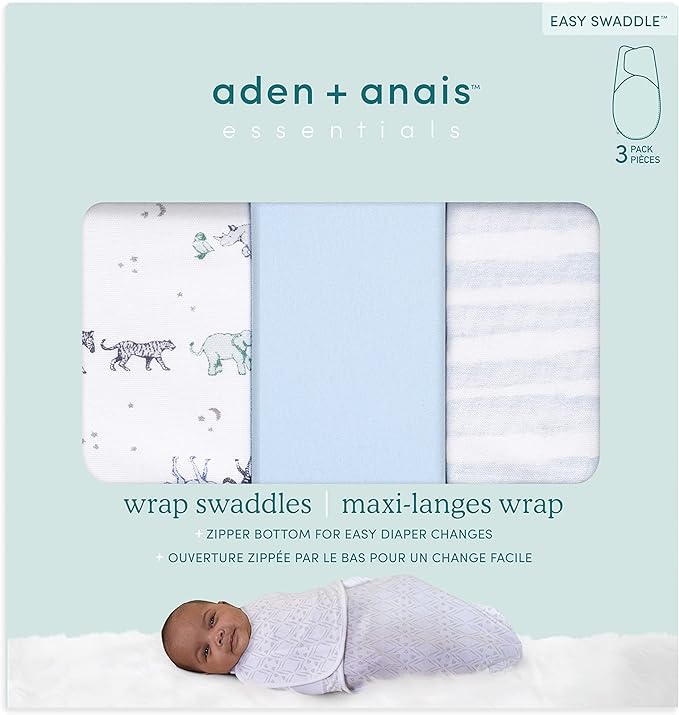 New Aden + Anais Easy Wrap Swaddle 3 Pack Rising Star)