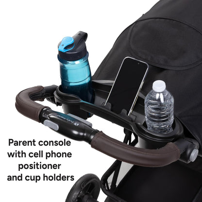 New Baby Trend EZ Ride DLX Stroller Travel System (Dash Midnight)