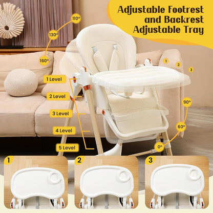 6-in-1 Convertible High Chair with Rocker | Baby High Chair for Newborn to Toddler (0-3 Years)