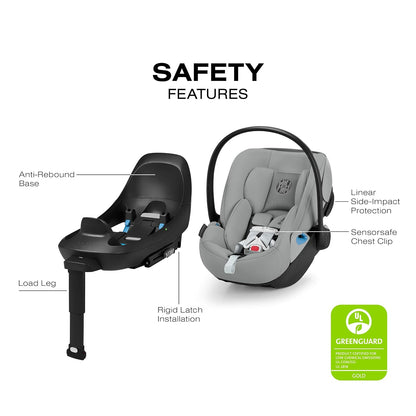 New Cybex Cloud G Pro Comfort Extend Infant Car Seat (Stone Gray)