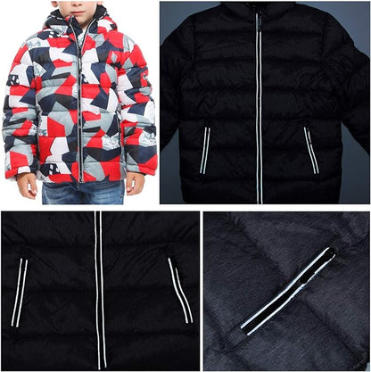 New Rokka&Rolla Boys' Heavyweight Puffer Jacket Warm Fleece Lined Winter Coat (S)