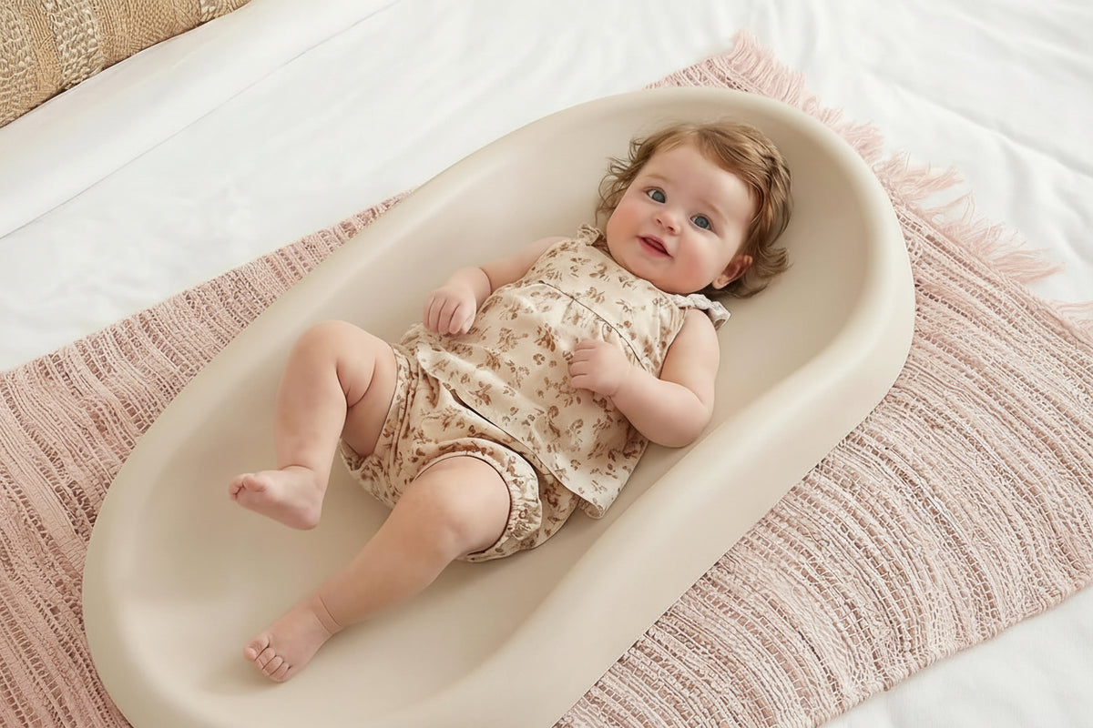Mallify Baby Changing Pad with Waterproof and Non-Toxic Surface (Beige)