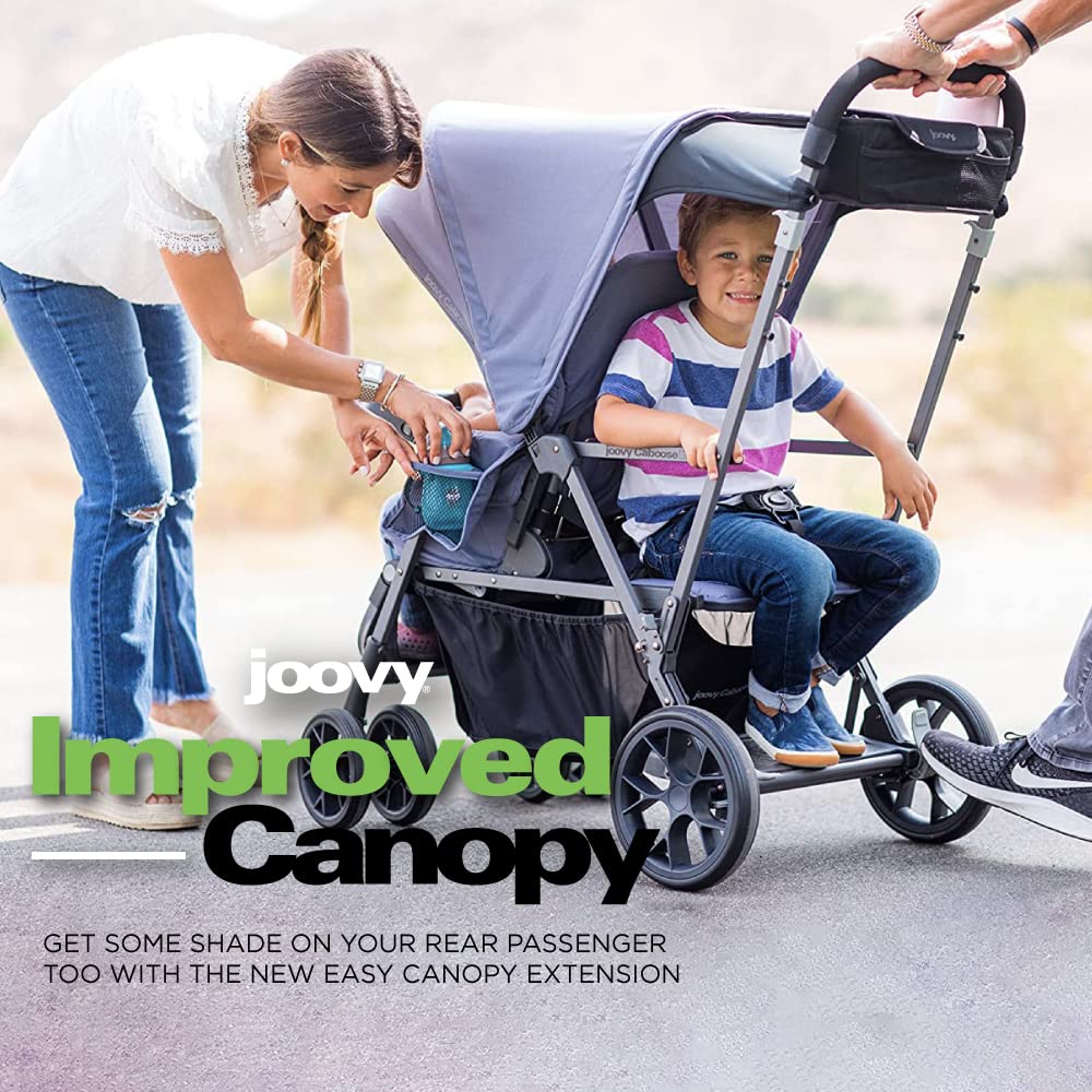 New Joovy Caboose Ultralight Sit and Stand Double Stroller (Slate)