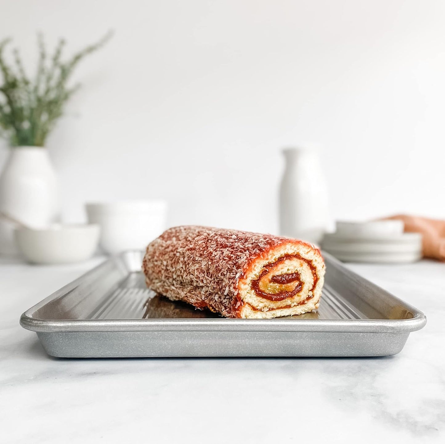 New USA Pan 3-Piece Warp Resistant Non-Stick Aluminized Steel Bakeware Set