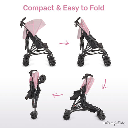 Dream On Me Twin Venture Umbrella Stroller (Pink)