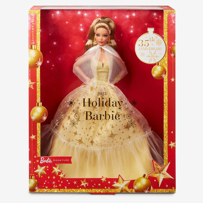 Barbie Holiday Doll 2023 with Wavy Brunette Hair