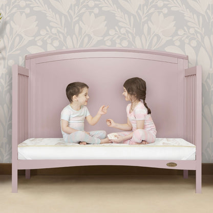 New Dream On Me Twilight Crib And Toddler Mattress (Beige Cloud Vinyl Cover)