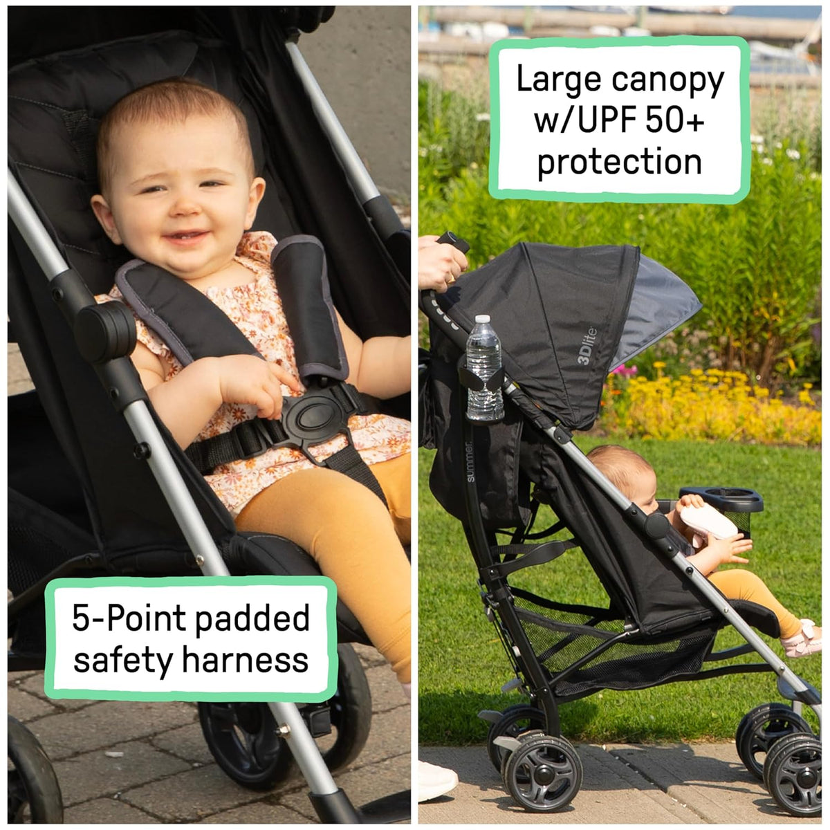 Ingenuity 3Dlite Convenience Travel Stroller (Dark Gray)