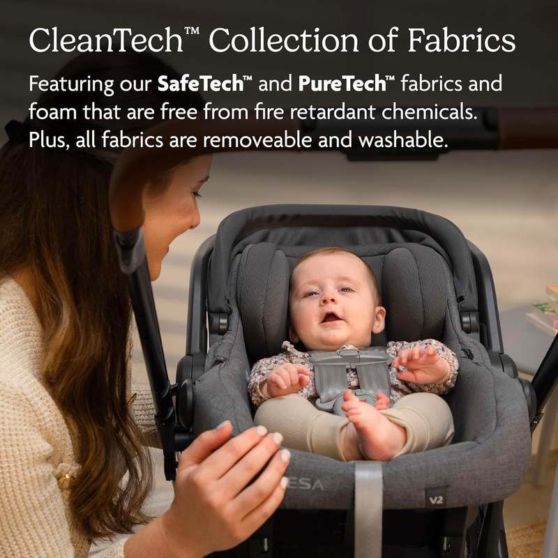 New UPPAbaby Mesa V2 Infant Car Seat (Charcoal Mélange)