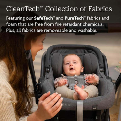 New UPPAbaby Mesa V2 Infant Car Seat (Charcoal Mélange)