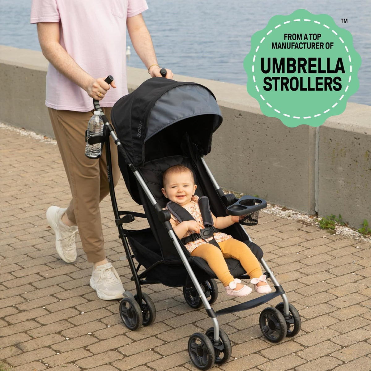 Ingenuity 3Dlite Convenience Travel Stroller (Dark Gray)