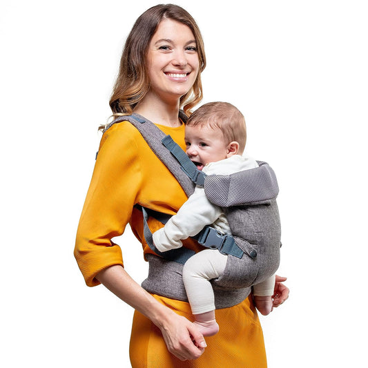 New You+Me 4-in-1 Baby Carrier Newborn to Toddler - Grey Mesh