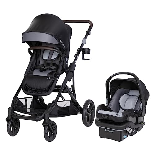 Baby Trend Morph Single to Double Modular Stroller Travel System with Ez-Lift 30 Plus Infant Car Seat (Dash Black)