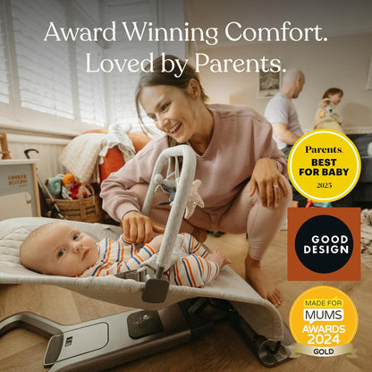 New Ergobaby Evolve 3-in-1 Baby Bouncer (Oxford Blue)