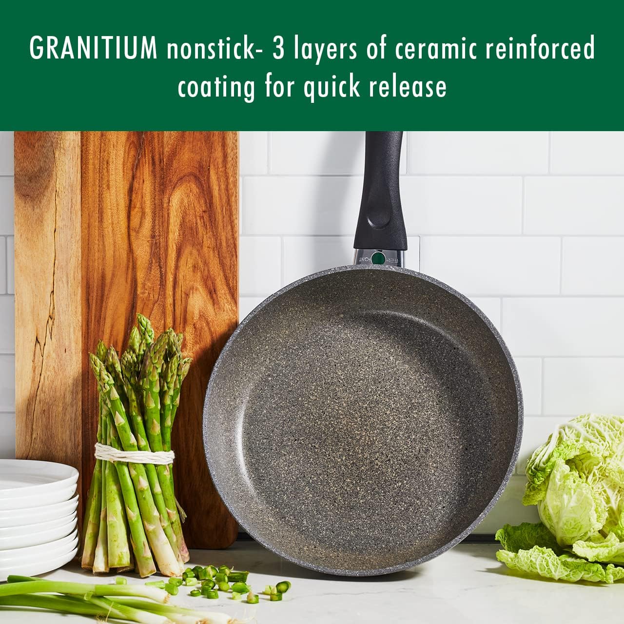 New Ballarini Parma Plus Nonstick Cookware Set, 10 Piece (Grey)