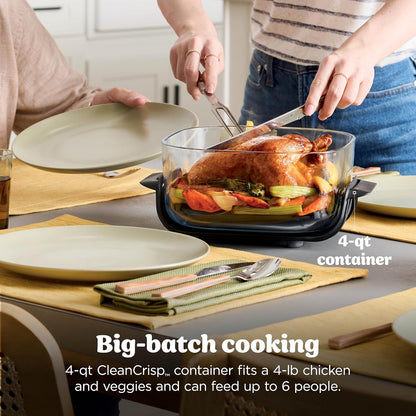 Ninja Crispi Air Fryer, Microwave, Freezer & Dishwasher Safe (Stone)