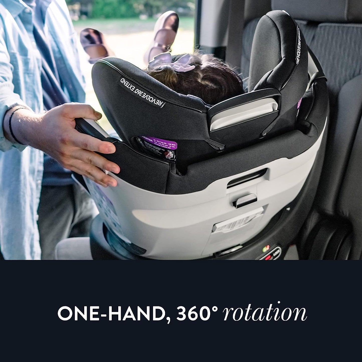 New Evenflo Gold Revolve360 Extend All-in-One Rotational Car Seat (Moonstone Gray)